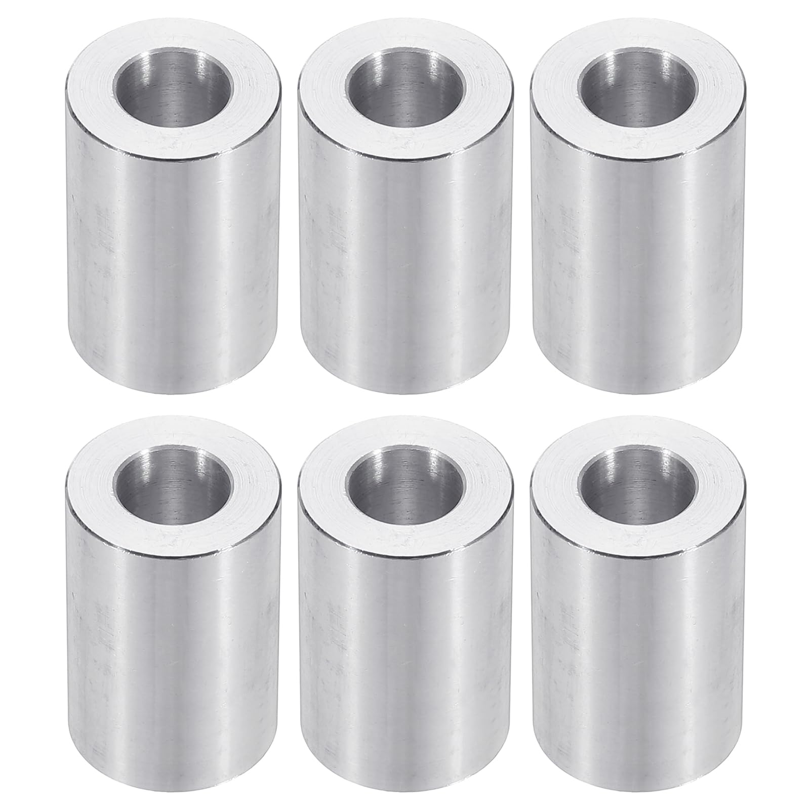 PATIKIL M10 Aluminum Spacers, 6pcs 3/8" x 3/4" Round Metal Spacers for 3/8 or M10 Screw Bolts