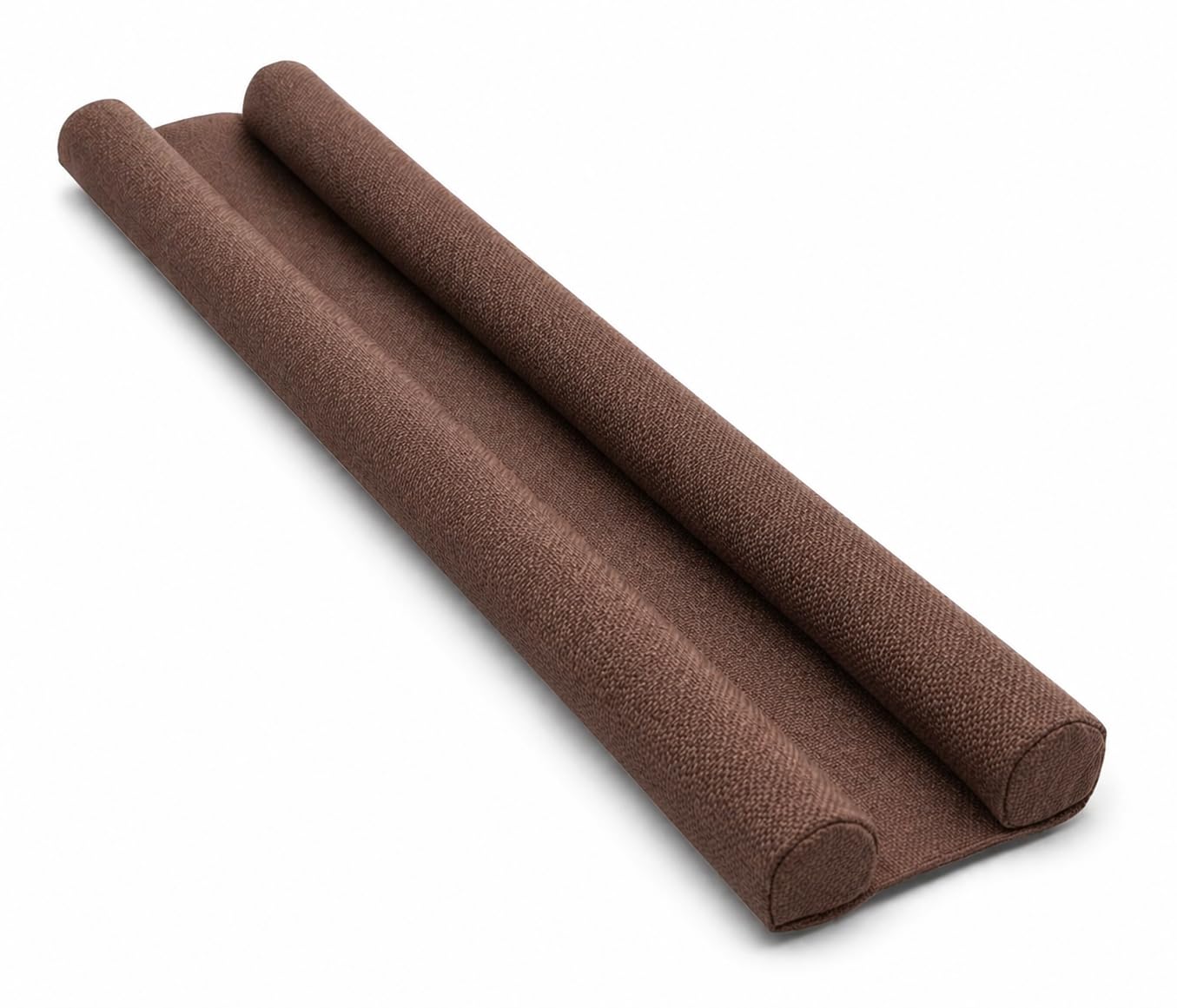 Paraspifferi Sottoporta 90 cm Doppio Tubi Scorrevoli – Isolante Termico e Acustico (Marrone)