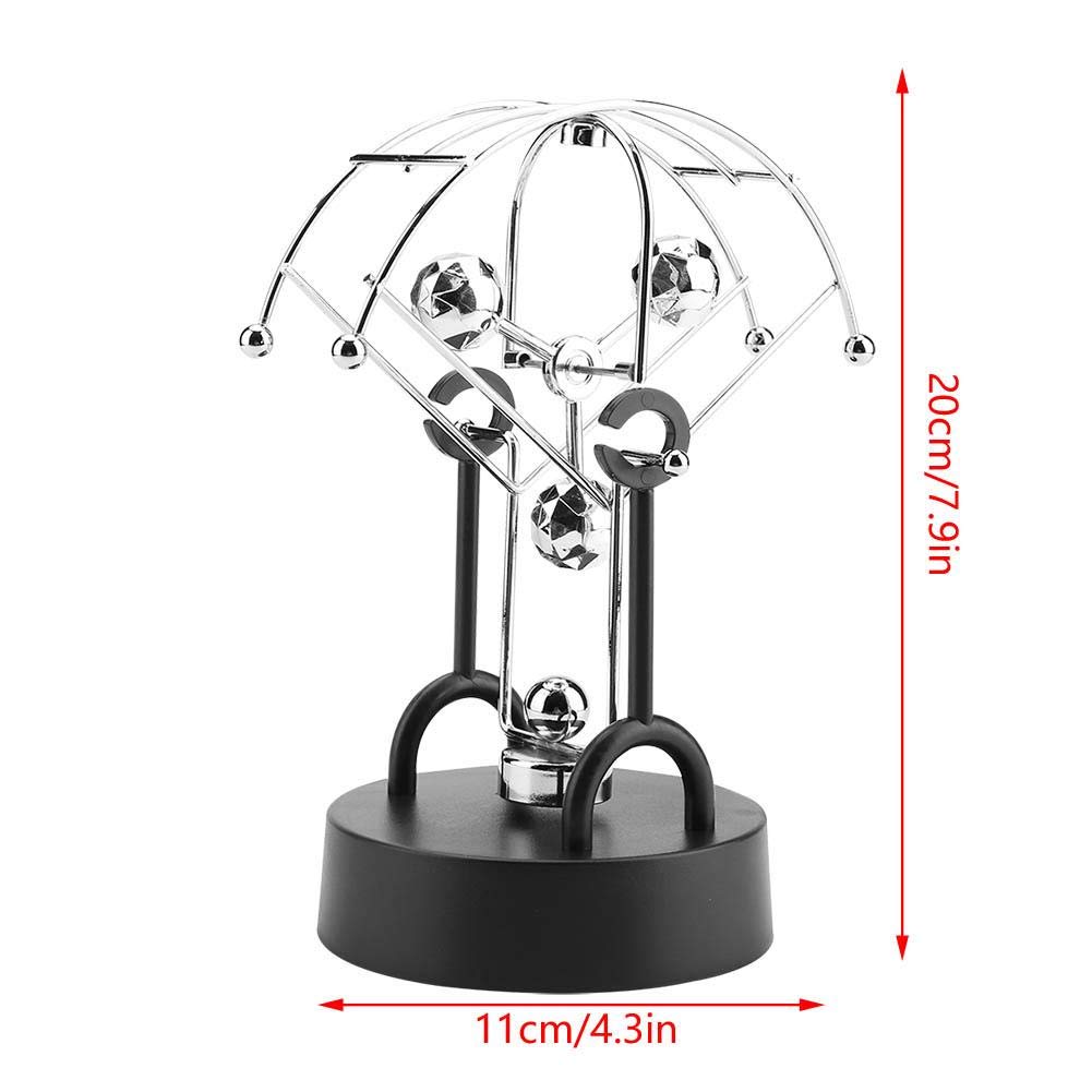 Hztyyier Giroscopio Perpetual Motion Fan Shaped Battery Powered 360° Never-Stop Bilateral Rotation Physical Swing Toy Motion SwingingFor Office Home Decoration(B102)