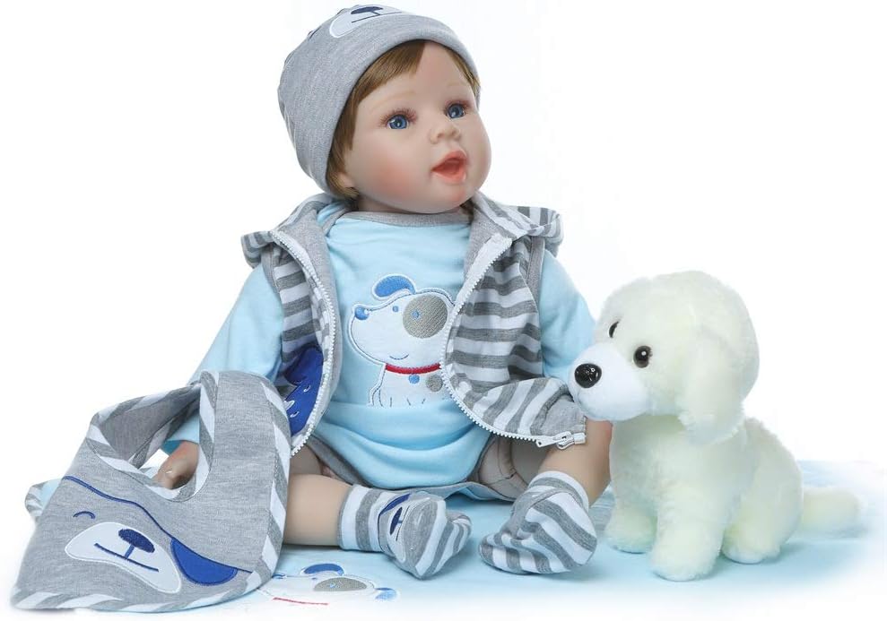Prоduсt Dеаl Realistic Reborn Baby Dolls Boy Soft Silicone Touch Vinyl Dolls Blue Outfit 22 Inches Real Life Baby Dolls Frее Shірріng Ovеr $50 Realistic Reborn Baby Dolls Boy Soft Silicone Touch Vinyl Dolls Blue Outfit 22 Inches Real Life Baby Dolls