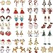 Produktbild Hemore Cartoon Weihnachtsglocken, Ohrringe, Set, zufällige Mischung, 6 Paare, Rot, Weihnachten, Dekorationen für festliche Anlässe.