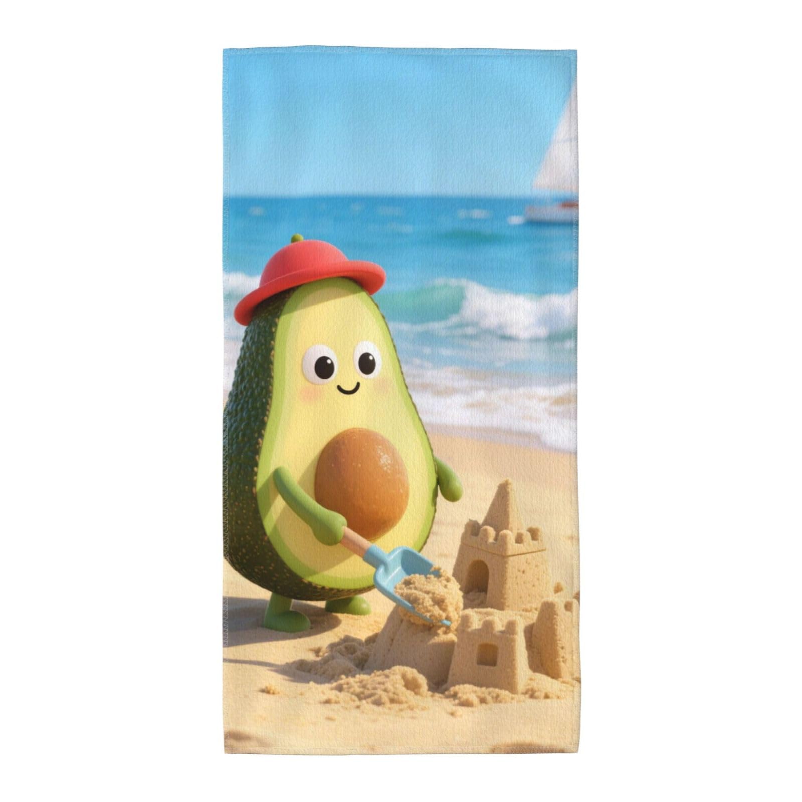 FekiLoot Absorbent Hand Towels 12"X24" Decorative Bathroom Towel Soft Microfiber Face Towel Avocado Dish Kitchen Towels for Bathroom Kitchen Hotel Spa Bath Towels