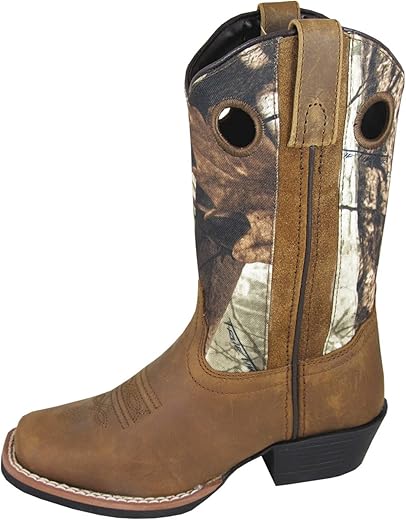 Smoky Mountain Children's Black Square Toe Boot