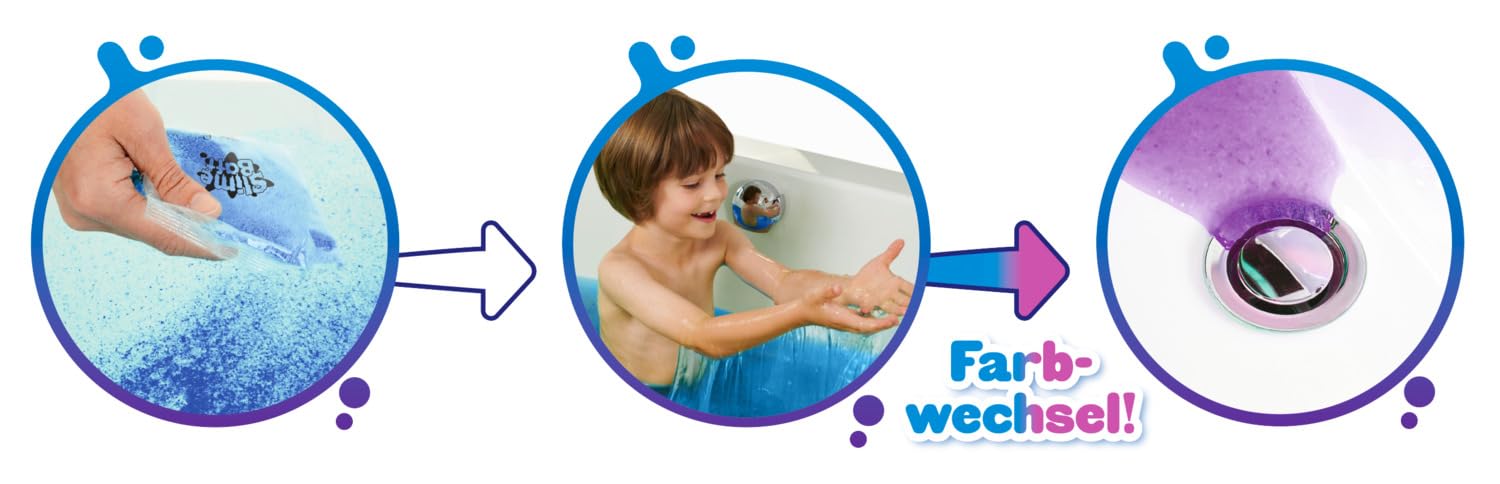 Glibbi Color Change Slime, proszek zamienia wodę w niebieski śluz, po rozpuszczeniu zmiana koloru (fioletowa), 150 g, od 3 lat