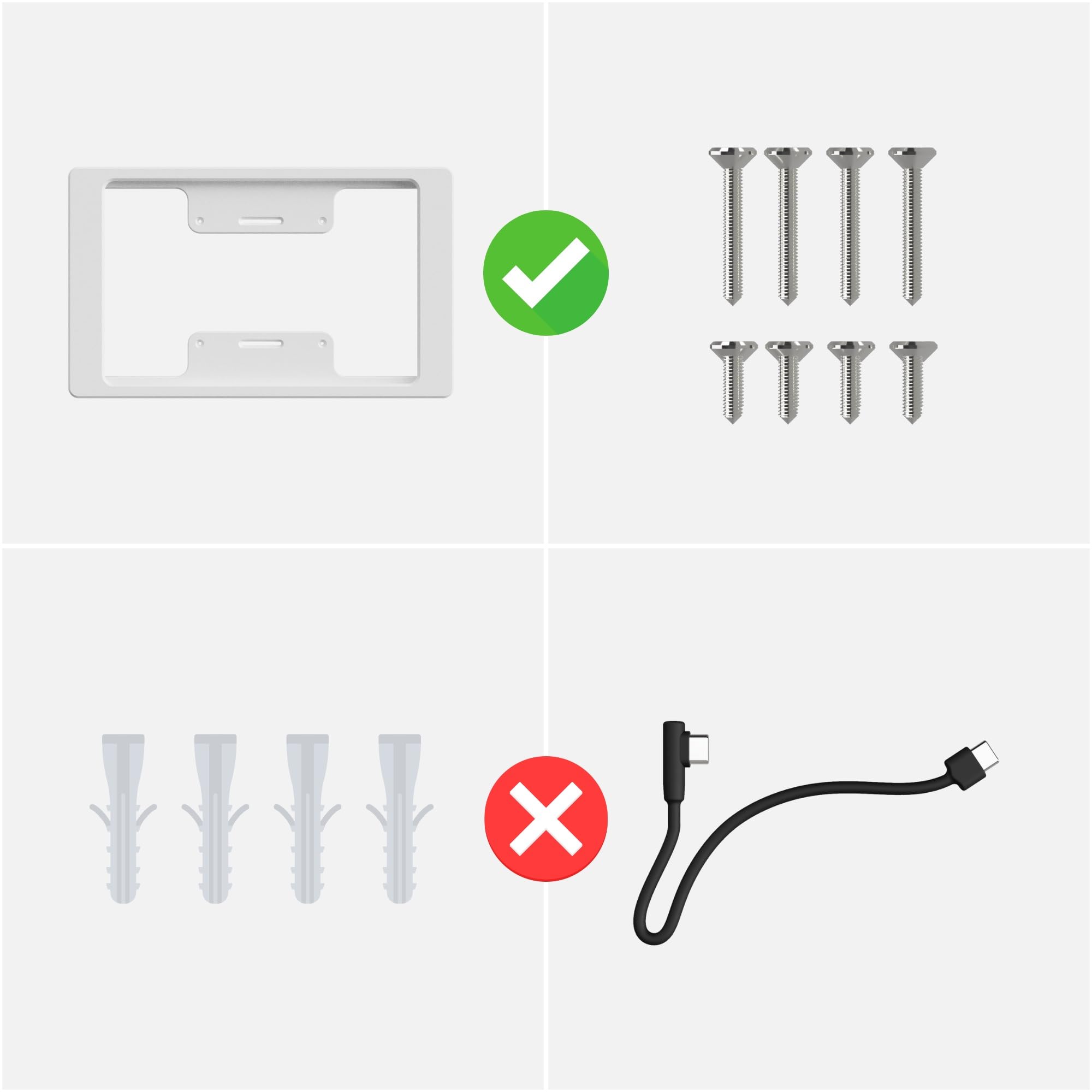 Supporto Tablet da Parete per iPad 10 & 11 Generation (10,9/11 Pollici) - Cornice Fissa Ultra Piatta Bianco