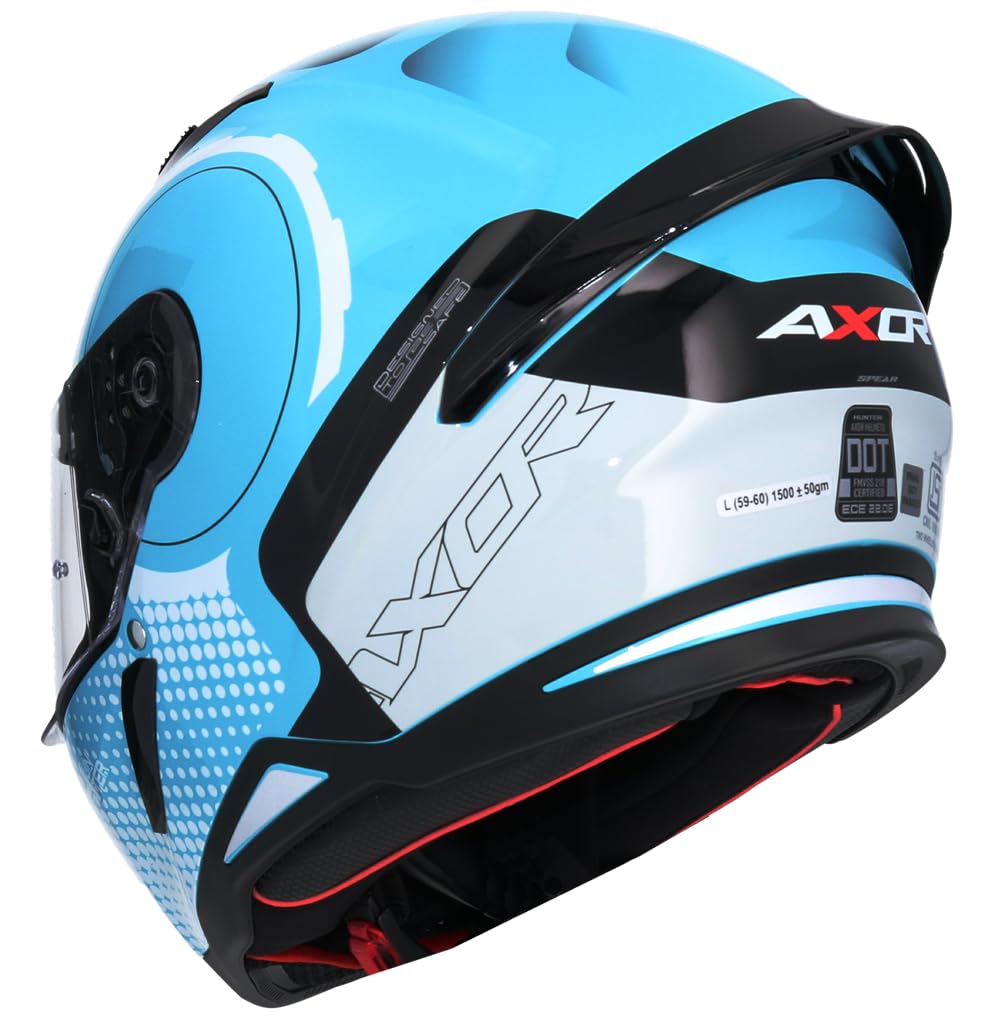 Shiro Helmets Casco Integral Modelo Hunter Spear Azul Totalmente Homologado (M 57/58)