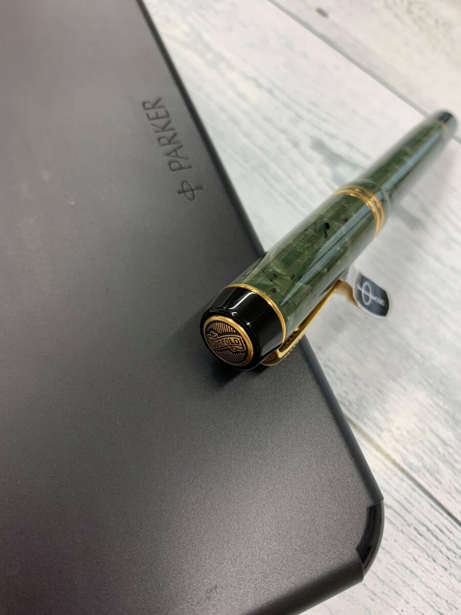 パーカー デュオフォールド ボールペン ジェードグリーン 美品