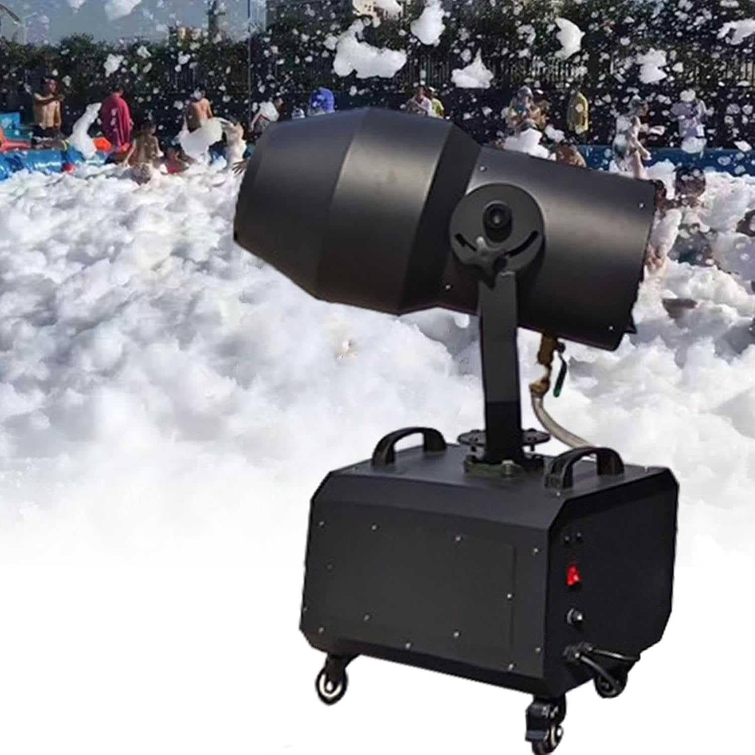 ZIXIAOS Foam Machine, 2000w Party Foam Cannon, Portable Foam Machine with Automatic Head Shaking, Powerful Foam Machine for Parties, Garden, Pool