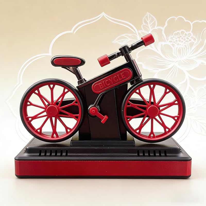 Image of Qawachh Rotating Tyre bicycle Solar Perfume Car Dashboard Decorative Items Freshener & Aromatherapy Bicycle Perfume Pieces Smell Eliminator