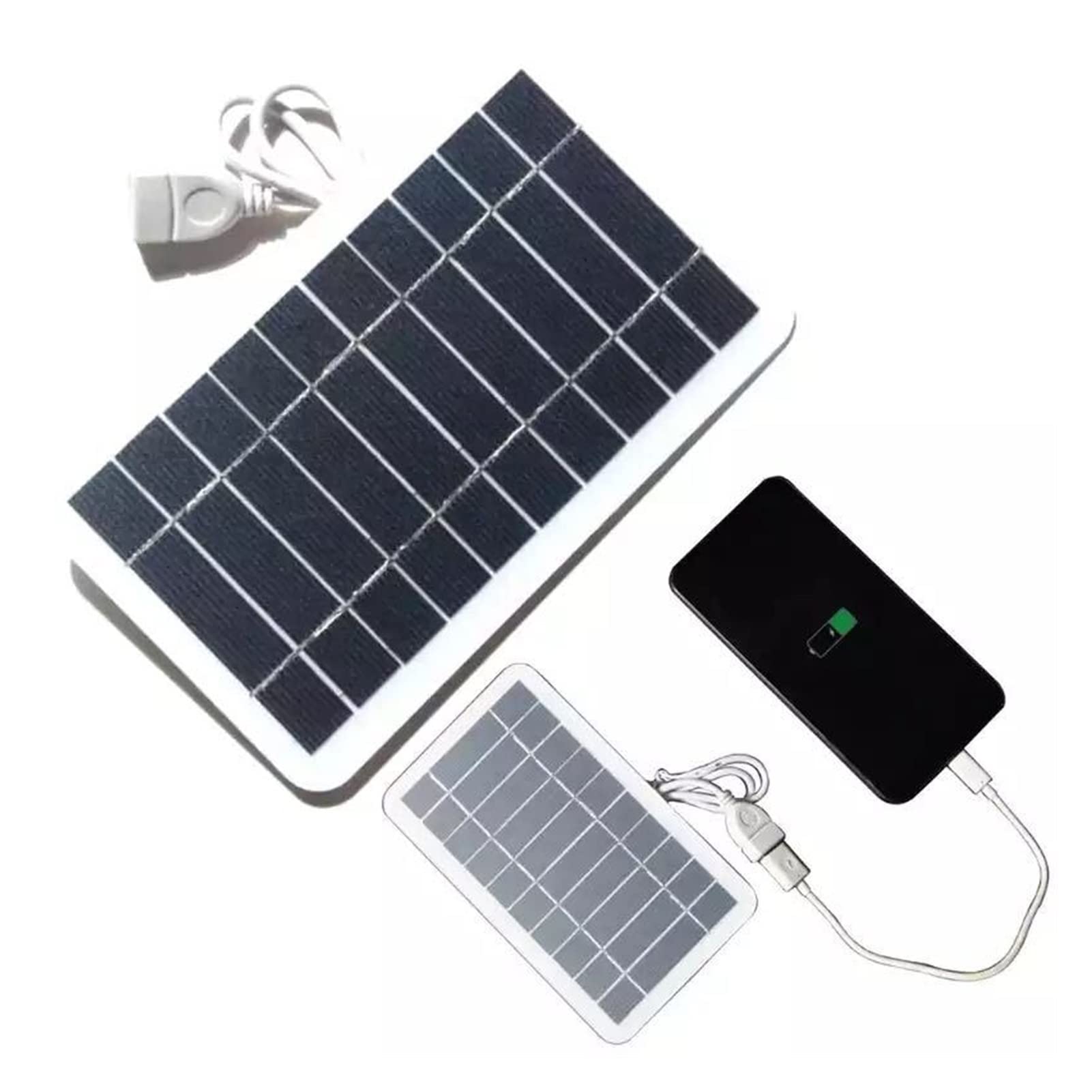 Chargeur Solaire 10W Puissance USB Panneau Solaire Portable Petites Cellules Solaires Imperméables 5V pour Randonnée en Plein Air Mobile Téléphone Ampoule Chargeur de Batterie Puissante Compatibilité