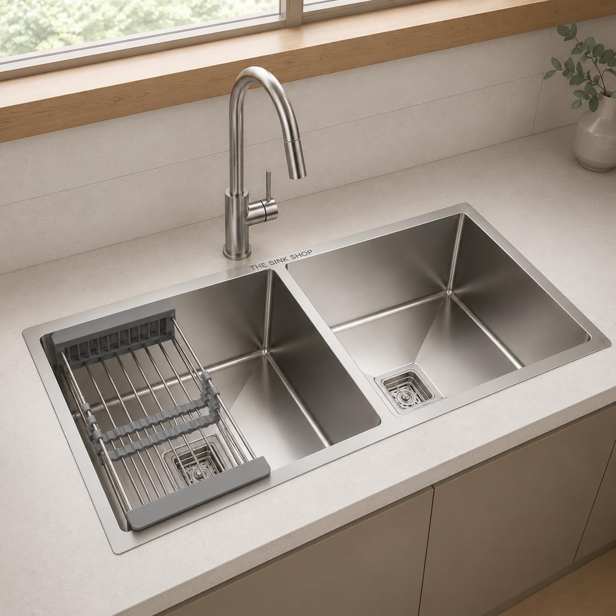 Stainless Steel Double Bowl Kitchen Sink - THE SINK SHOP -24