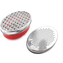 Cheese Grater Two Side Vegetable Slicer Stainless Steel Potato Shredder with Container Use for Carrots Cucumbers Onion Potato
