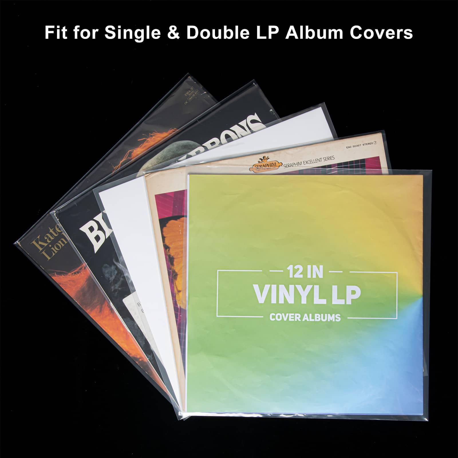 100-Pack 12-inch Vinyl Record Outer Sleeves - LP Album Covers