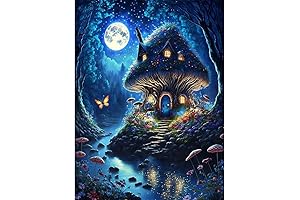 5D Mushroom Diamond Painting Kit, Perfect for Relaxation