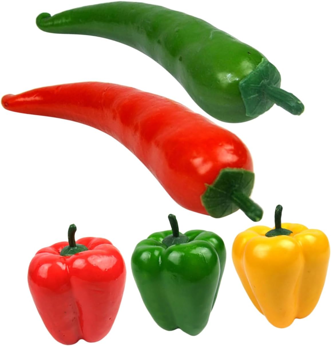 Zerodeko 20pcs Lifelike Simulation Chili Pepper Decor for Home and Kitchen Realistic Fake Peppers for Photography Props and Indoor Decorations Vegetable Models for Festivals and Parties