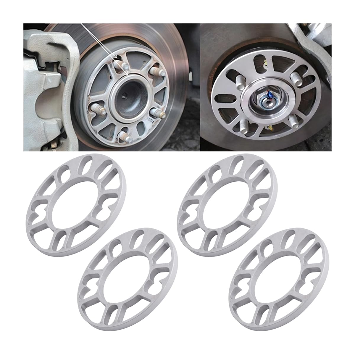 Distanziali in alluminio 2 pezzi (20 mm per disco/40 mm per asse) incl. certificato TÜV