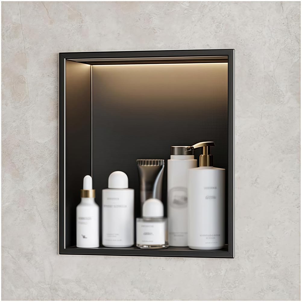 Douche LED inox haut de gamme encastrée et étanche pour une architecture moderne