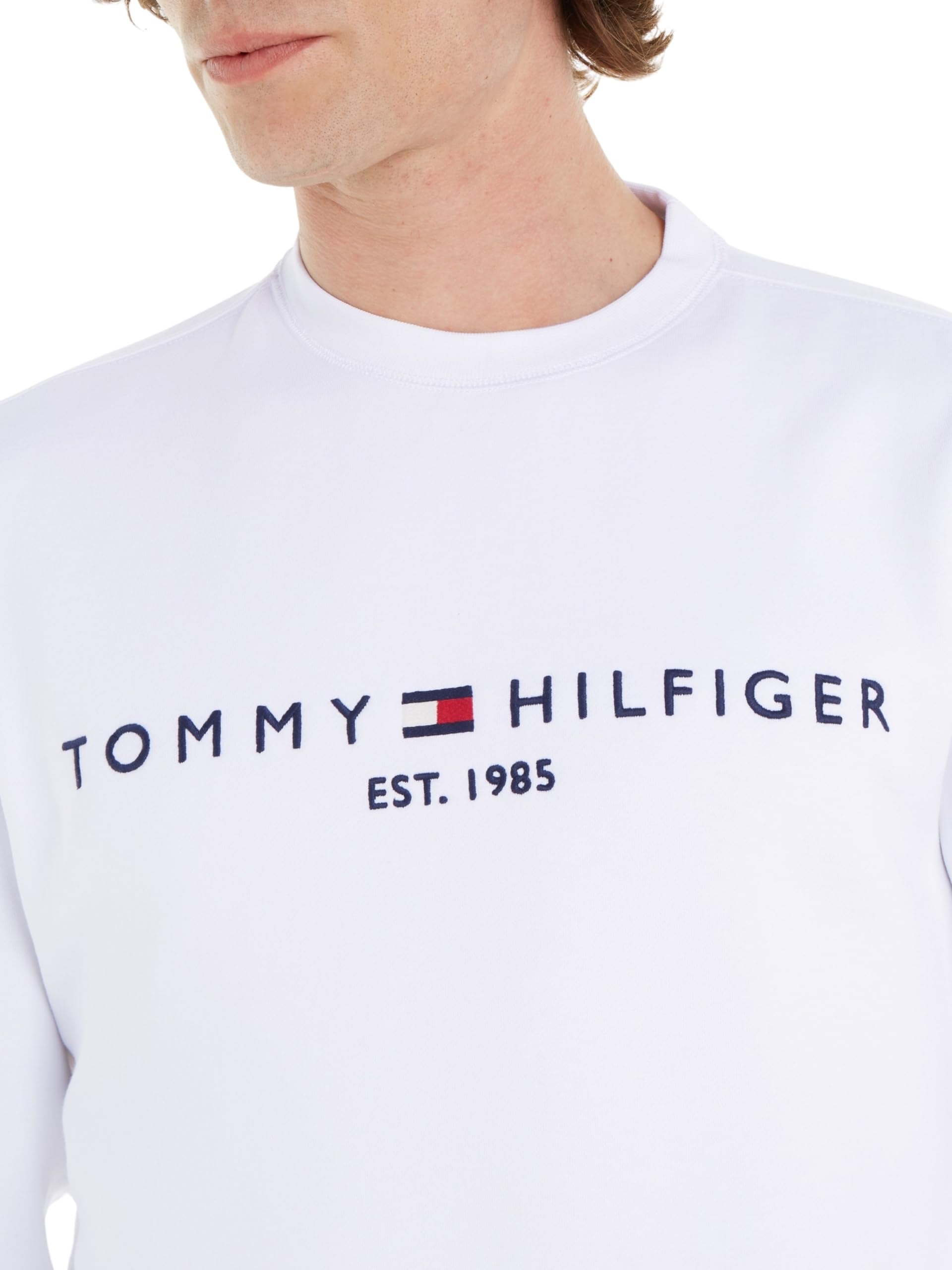 Tommy Hilfiger Felpa Uomo Tommy Logo senza Cappuccio