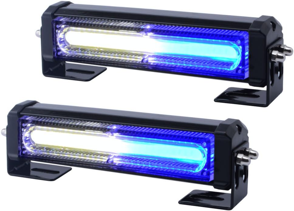 WOWTOU LED Strobe Blue White Emergency Lights for Vehicles