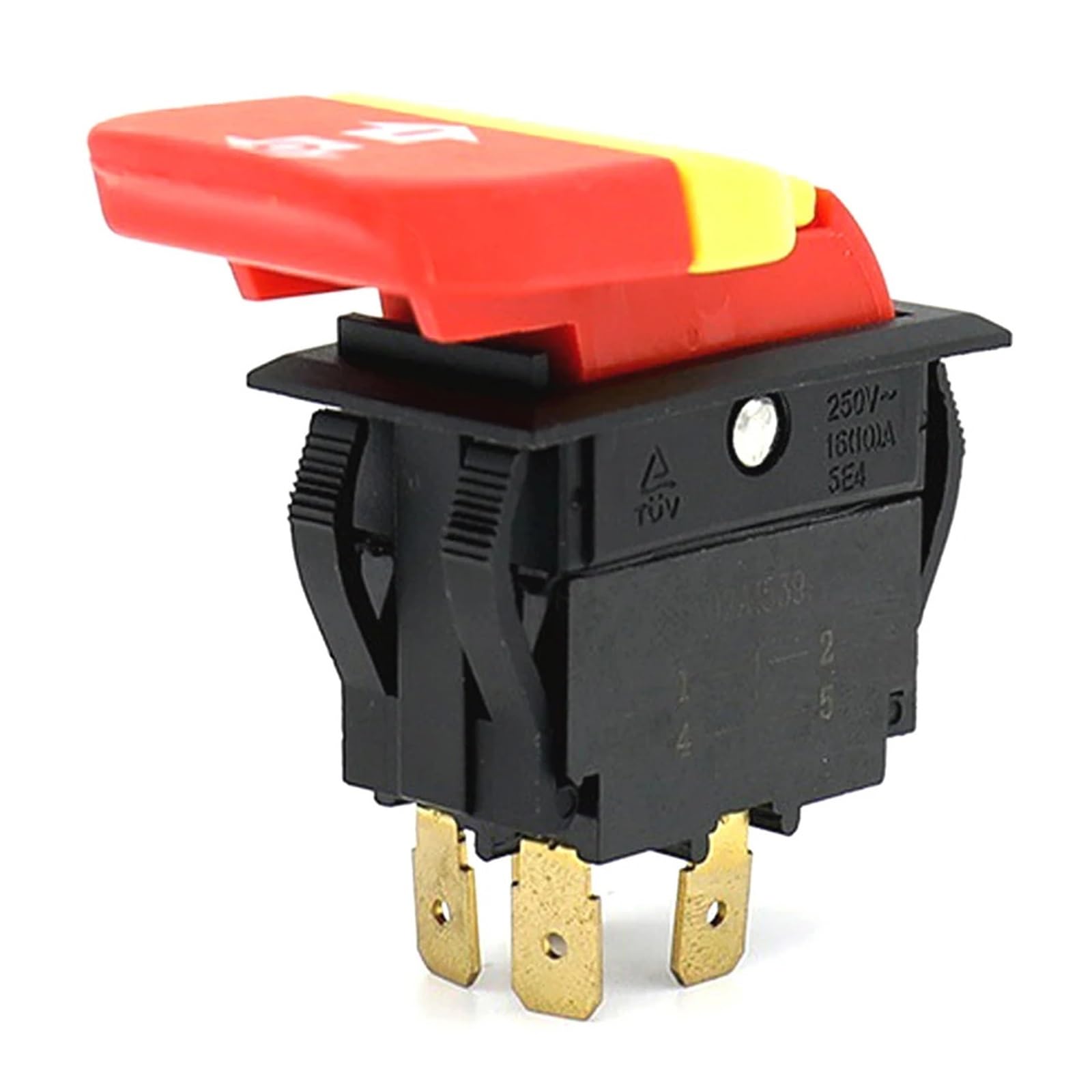 HY18 - Interruptor de botón de encendido y apagado para herramientas eléctricas mecánicas de madera con cerradura 20/12A 125/250V 5E4