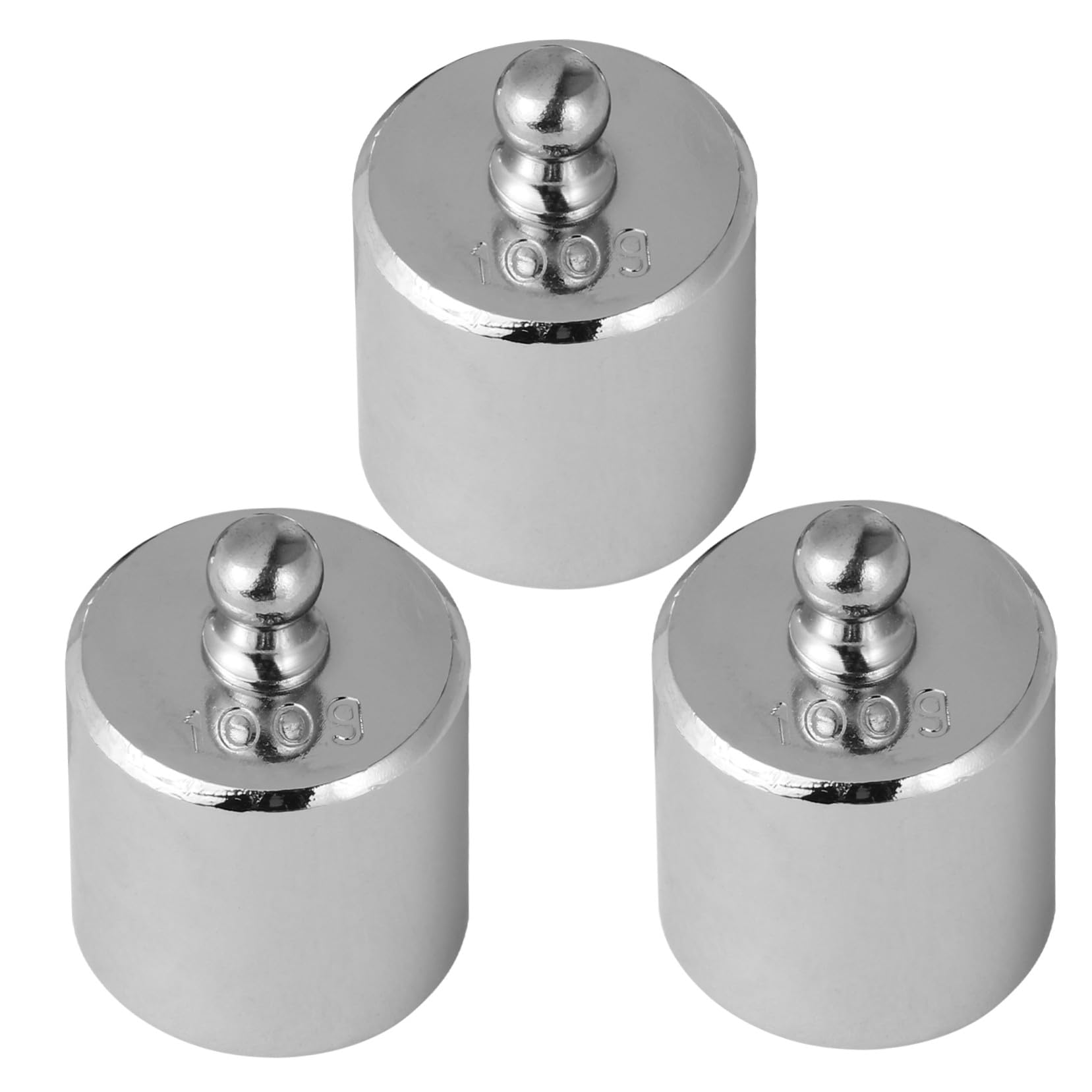 MAGICLULU 3 Pesas De Calibración Cromadas M2 Estándar 100 g Para Balanzas Electrónicas, Juego De 3 Piezas Para Calibración Precisa y Suministros Para Básculas De Laboratorio