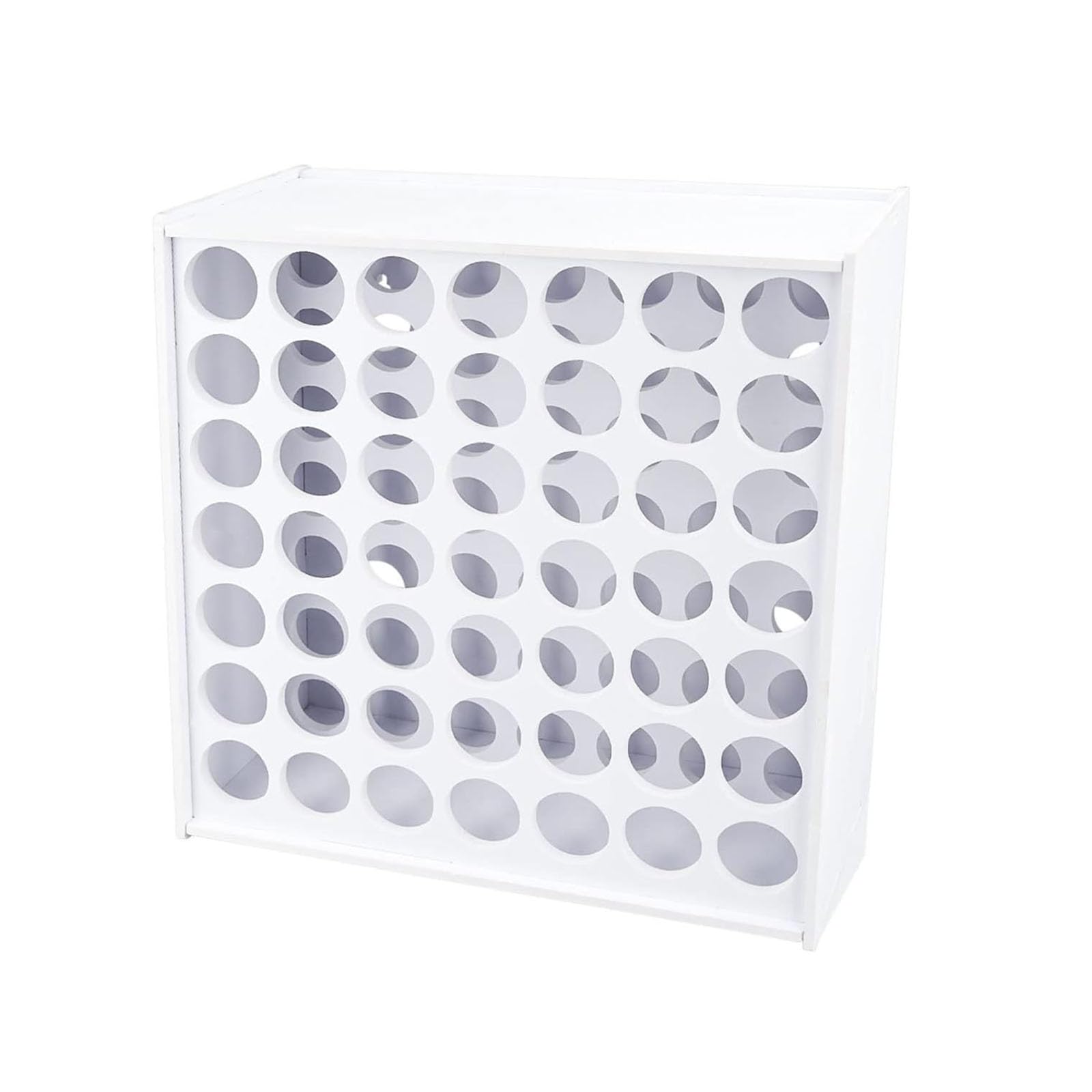 YROHGKPN Wall Mounted Paint Organizers Rack White Organizers 49/63 Slot Holder for Craft Paints Wall Mounted Vertical