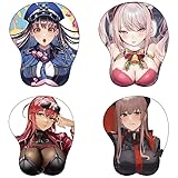 SHAOYAO 勝利の女神：NIKKE マウスパッド 大きな胸の ラピ ネオン ヘルム アニス モダニア ディーゼル エマルピー アリス3d 立体 おっぱい 手首 人間工学 疲労軽減 乳首付き 突起あり (04)