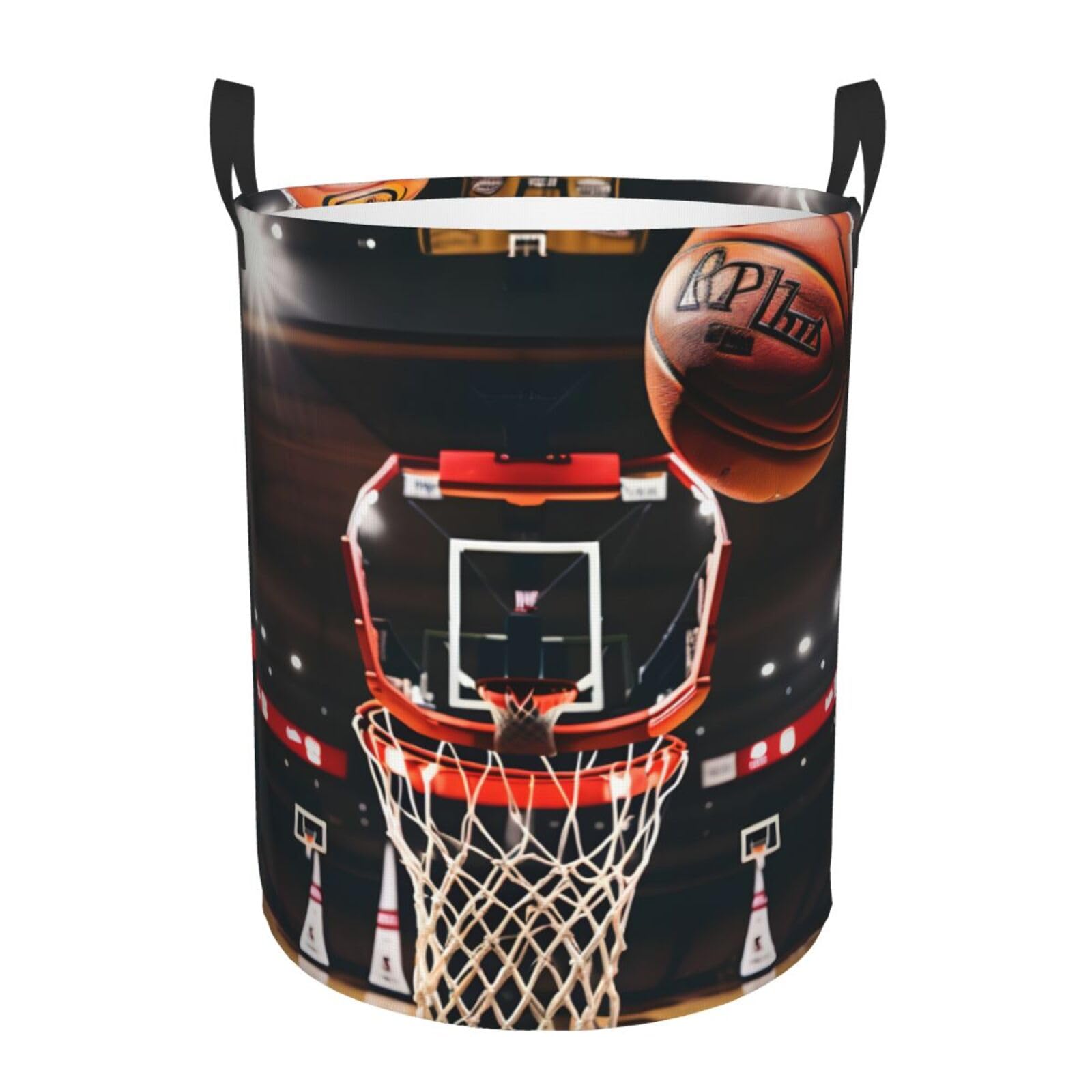 Panier à linge rond basket-ball imperméable pour chambre d'enfant