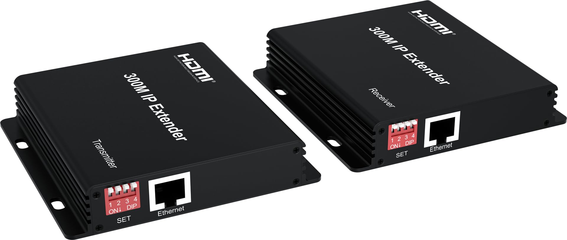 300M IP HDMI KVM extender, HDMI extender su IP RJ45 Cat6 cavo Ethernet 1080p HDMI KVM extender multipoint Connect network switch supporto PC DVR TV mouse tastiera (300M IP Extender)