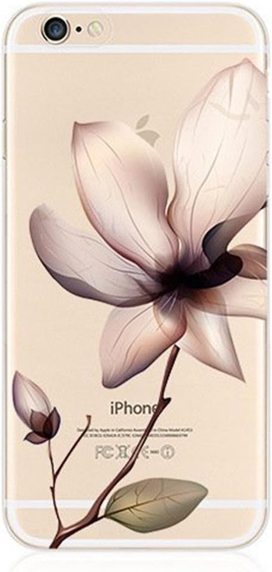 iPhone 5 Case, iPhone 5s Case, LUGOF2015transparent gel Clear TPU Soft Case Rubber Silicone Skin Cover for Normal iPhone 5/5 (!!iPhone 5/5S, Lily)