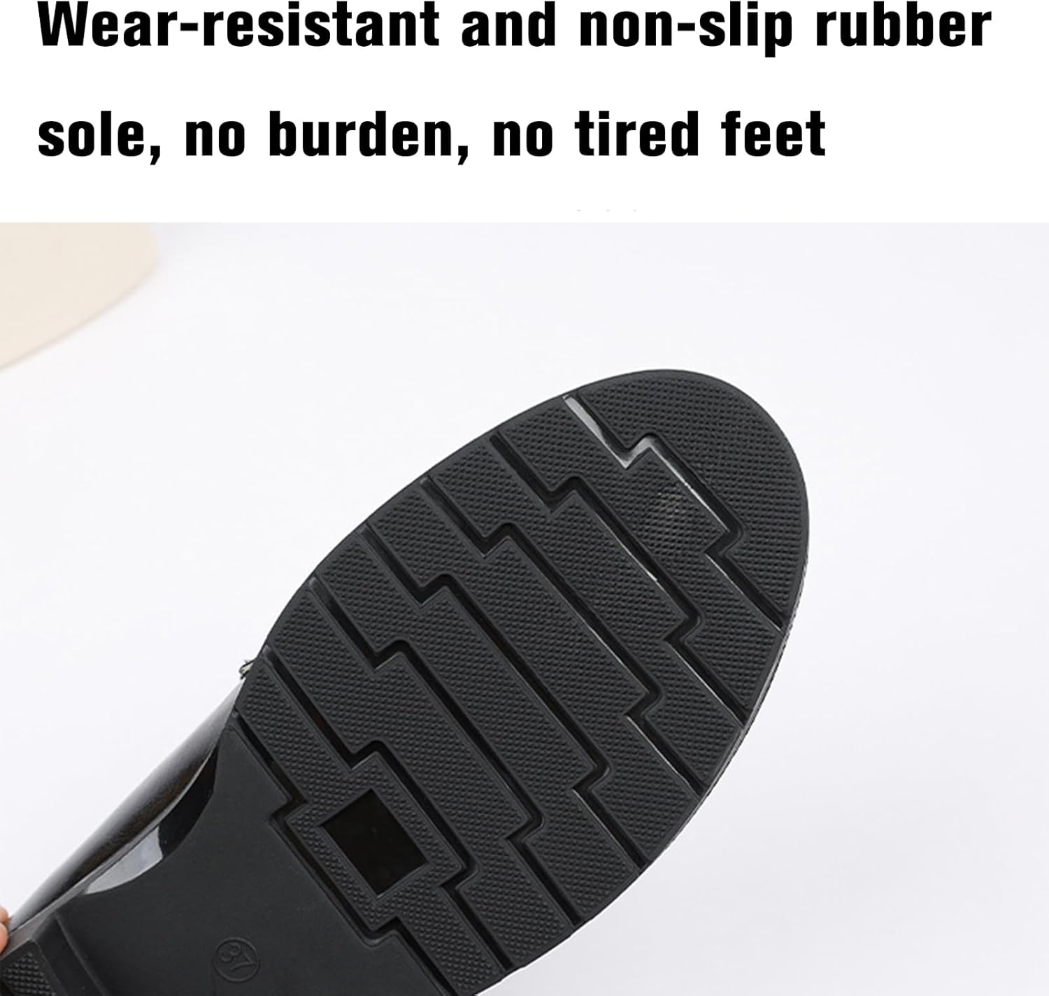 Women's Fashion Leather Tassel Low Block Heel Loafers with Chain Comfort Slip-on Non Slip Penny Loafer Shoes for Dress Office School - Image 6