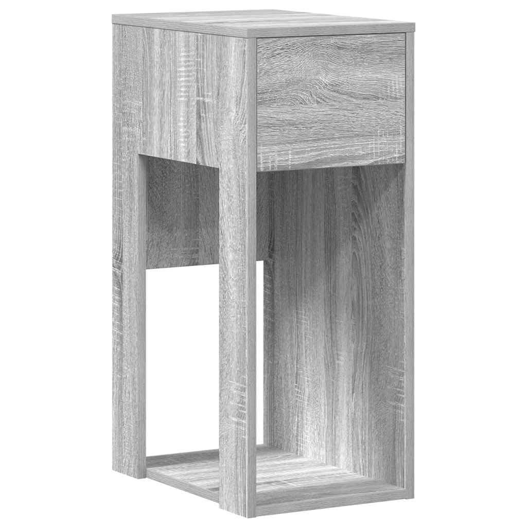 Computerschrank mit Schublade Grau Sonoma 30x44x74 cm, Büroorganisation Aufbewahrung, Holzwerkstoff Schreibtisch Beistelltisch für Heimbüro, Stauraum für Computergehäuse
