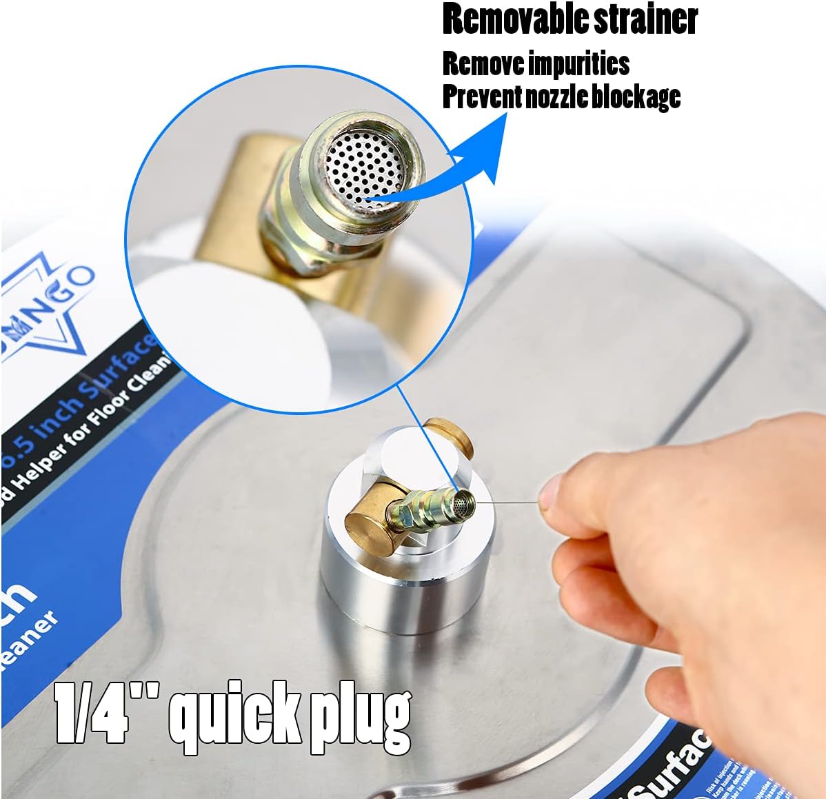 FUNNGO 16.5" Pressure Washer Surface Cleaner, Stainless Steel Power Washer Surface Cleaner with 4 Wheels 2 Extension Wands, 2 Replacement Nozzles & 1 Nozzle Cleaner, 4000 PSI : Patio, Lawn & Garden