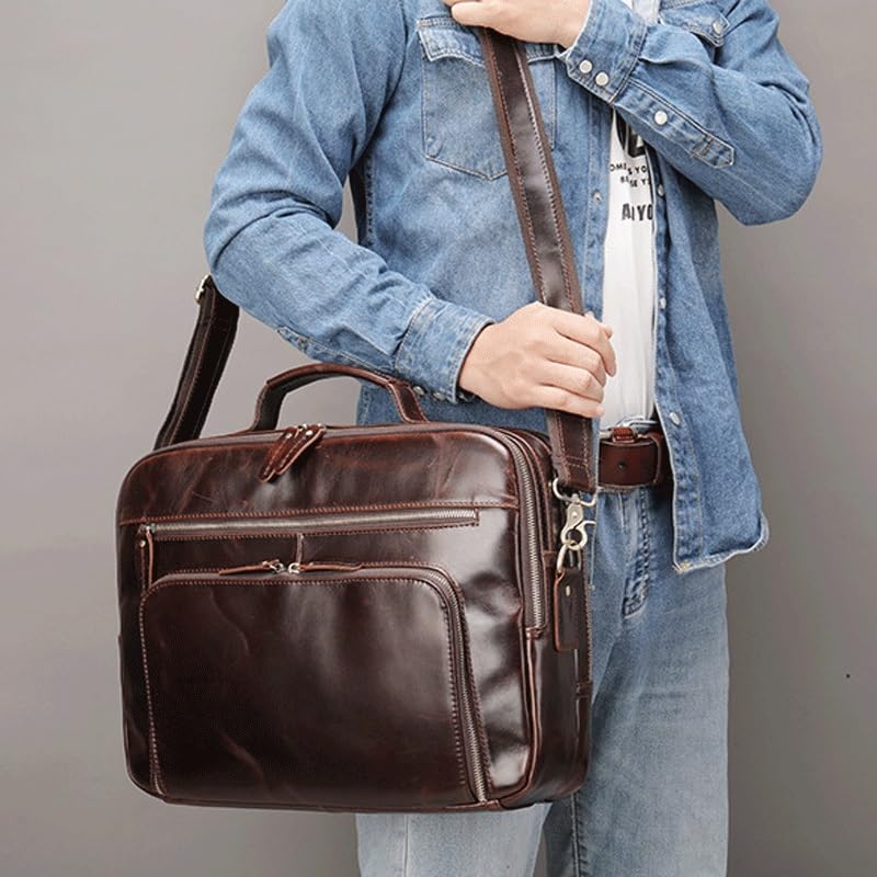 Shoulder Bag Computer Bag Large Capacity Crossbody Bag Retro Briefcase For Men4