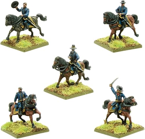 Polvo negro Batallas épicas Comandantes de la Unión de Guerra Civil Americana Comandantes Militares Mesa Superior Wargaming Modelo de Plástico Kit