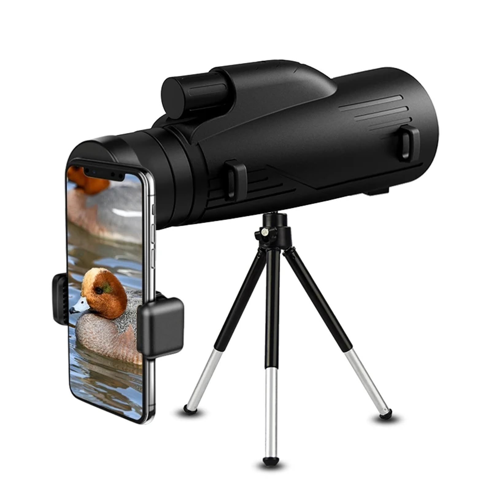 Generic Télescope monoculaire HD 12 x 50 étanche avec prisme BAK-4 avec vision claire en faible luminosité pour l'observation des oiseaux, la chasse, la randonnée, les voyages, B