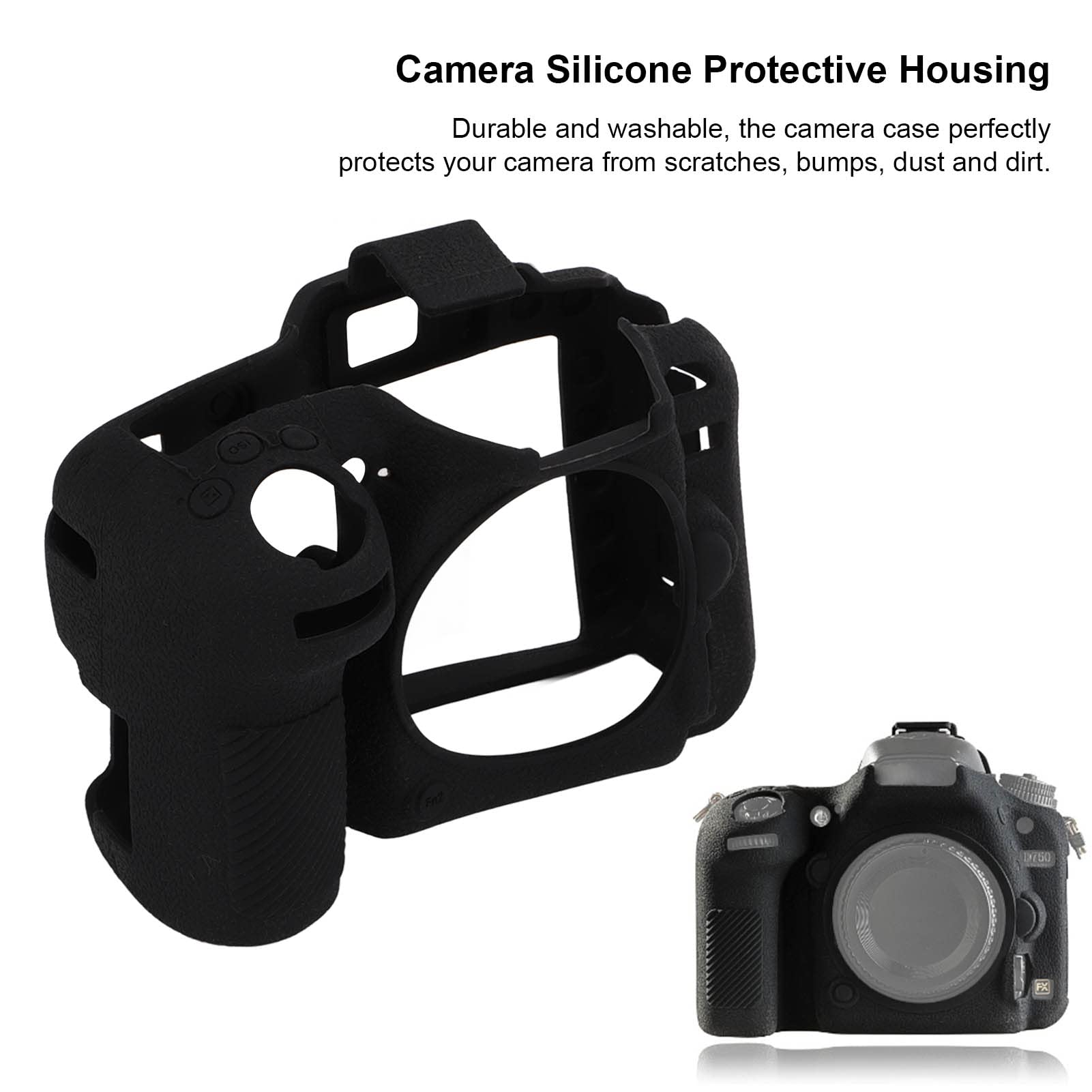Custodia per Fotocamera in Silicone per D7500, Cover Protettiva Morbida Ad Alta Elasticità, Custodia Resistente e Lavabile per Gli Amanti della Fotografia,