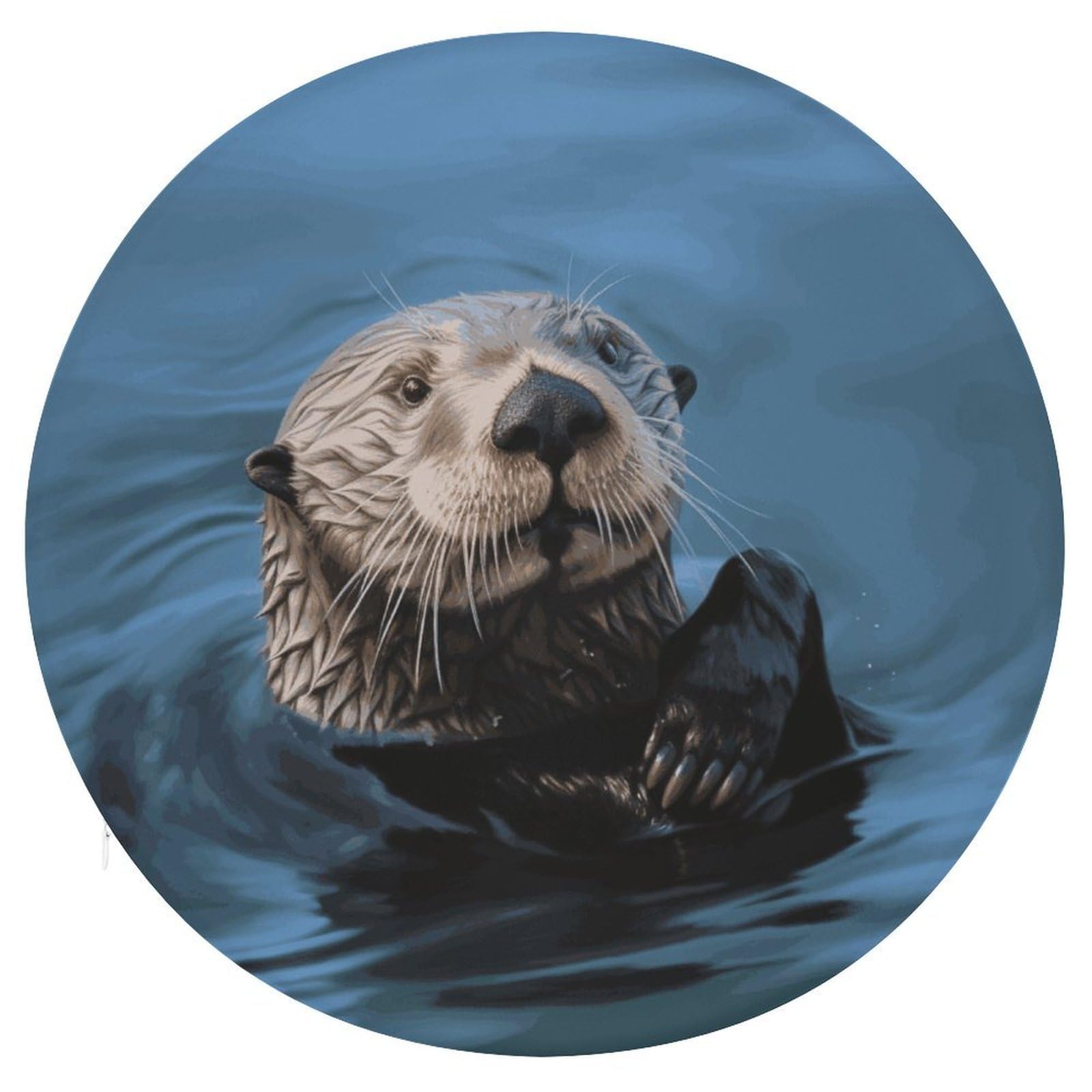 Adfgyerh Style Sea Otter(1) Cushion Memory Foam Pillow Core，Seat Cushion Detachable Design，Chair Cushions Suitable For All Seasons, And Can Be Used In Offices, Dining Rooms, Homes, And Other Settings.