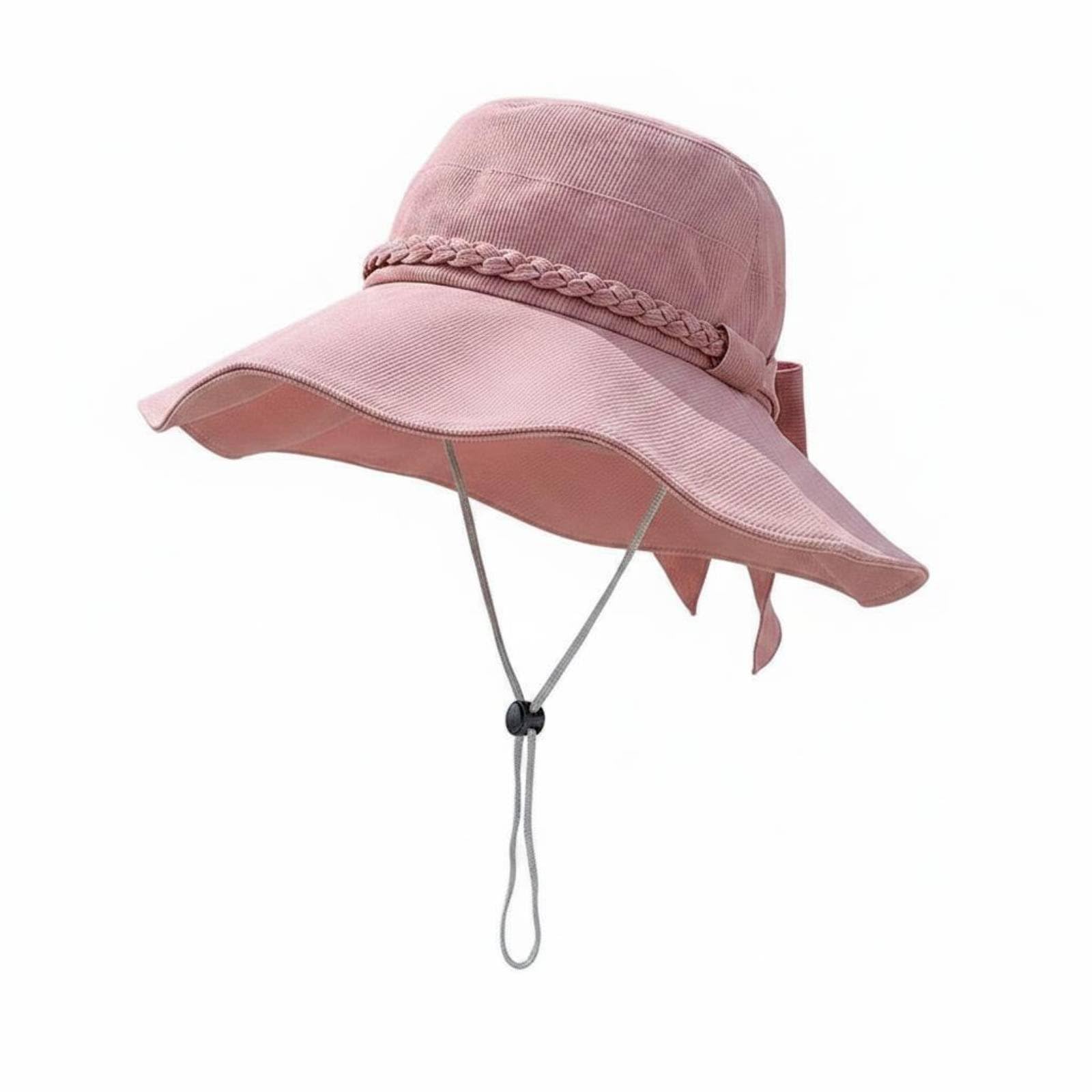 URJIX Protection Wide Brim Sun Hat Lightweight Bowknot Sun Hat Breathable Women's Headwear for Outdoor, Travel, Gardening, Pink-image-49