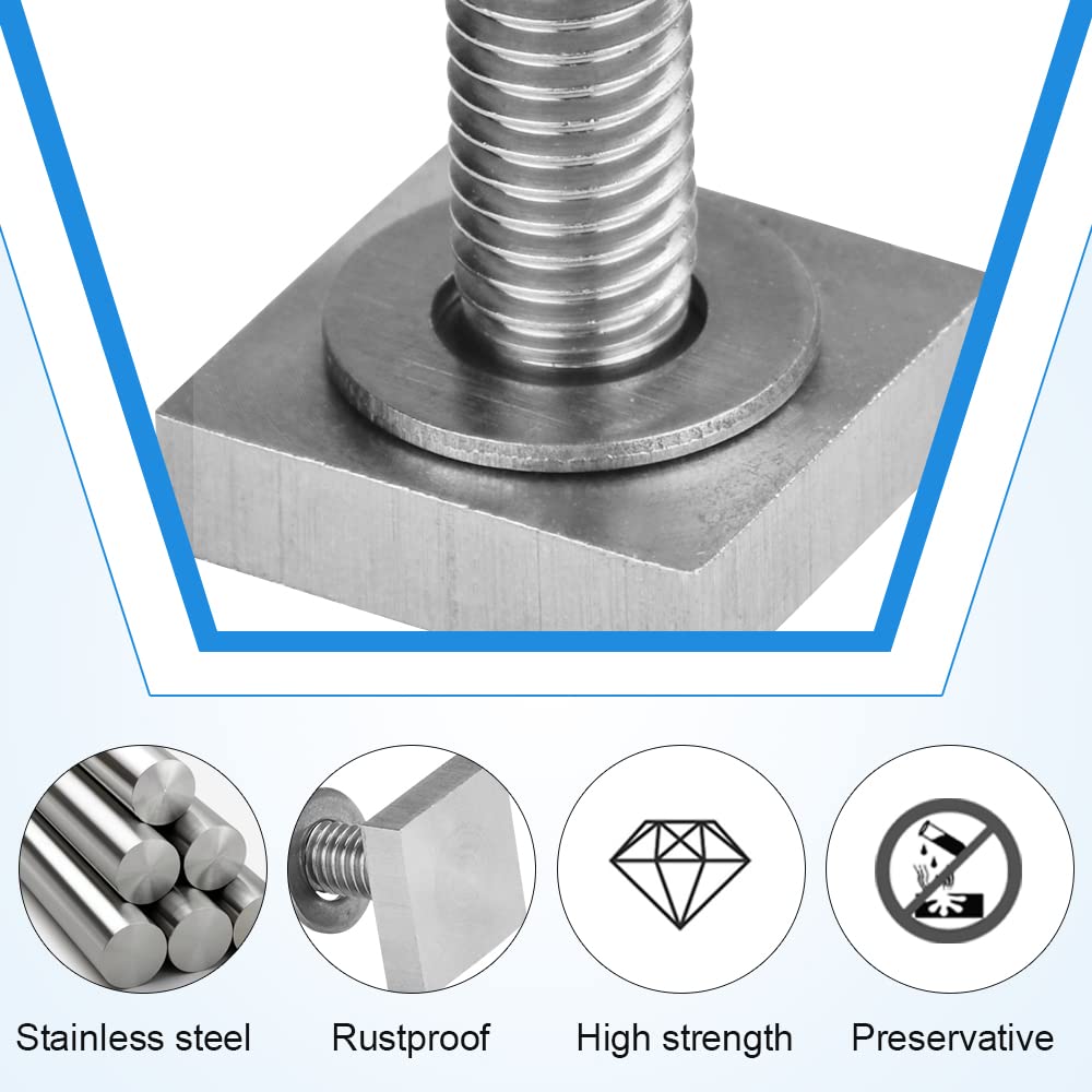 8 Adattatori A T Per Binari Portapacchi | Bulloni M6x35 Mm In Acciaio Inox | Con Dadi E Rondelle | Per Thule E Menabo