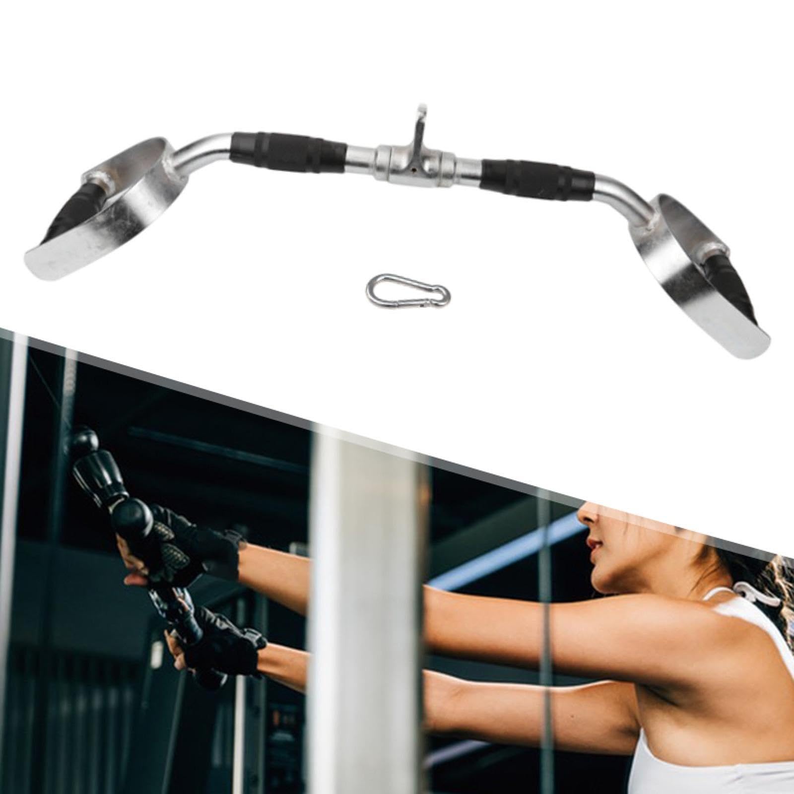 LAT Pulldown Bar Barra Press Down per Macchina Cavo Attacco per Palestra Multifunzionale Manico in Acciaio Impugnatura Ergonomica Gomma Antiscivolo