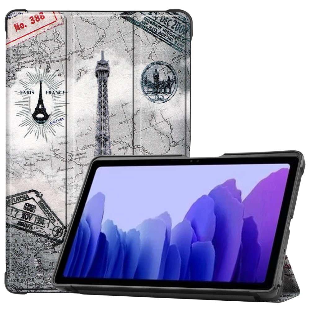 Housse Etui Coque Pochette Simili Cuir pour Samsung Galaxy Tab A7 T500 / T505 (10,4 Pouces) - Tour Eiffel