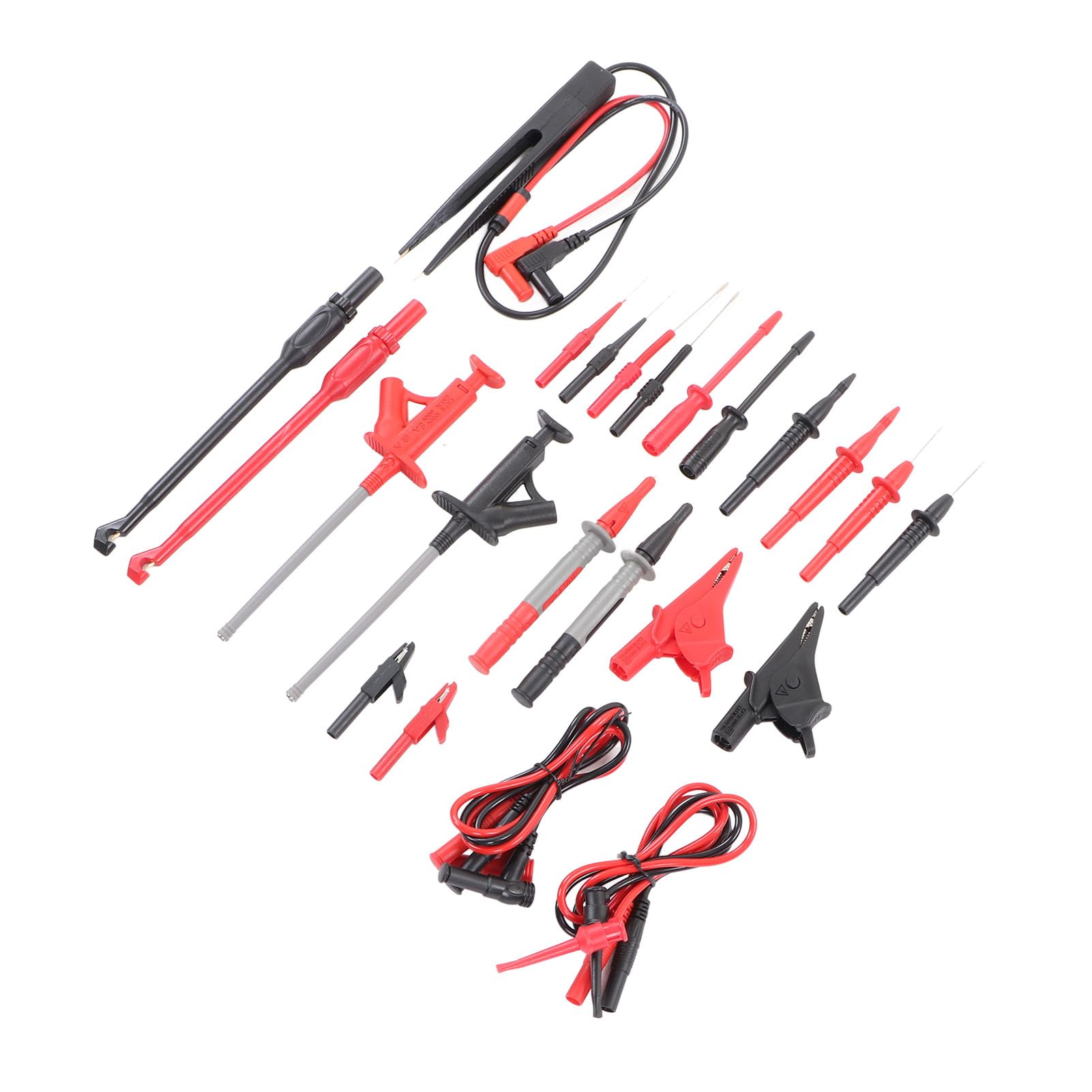 FTVOGUE Multimeter-Testkabel-Set, 25-teiliges Silikon-Sondenleitungsset