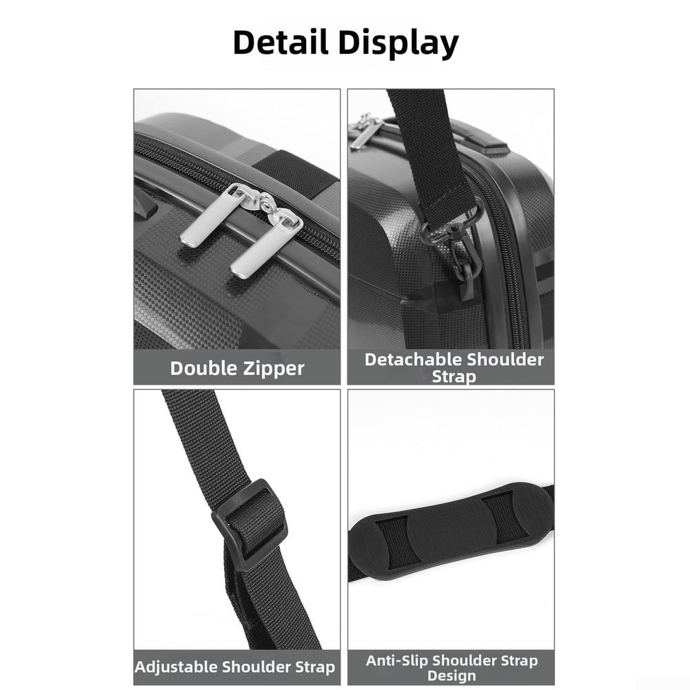 Borsa da manubrio da 13,5 l, di grande capacità, colore: nero