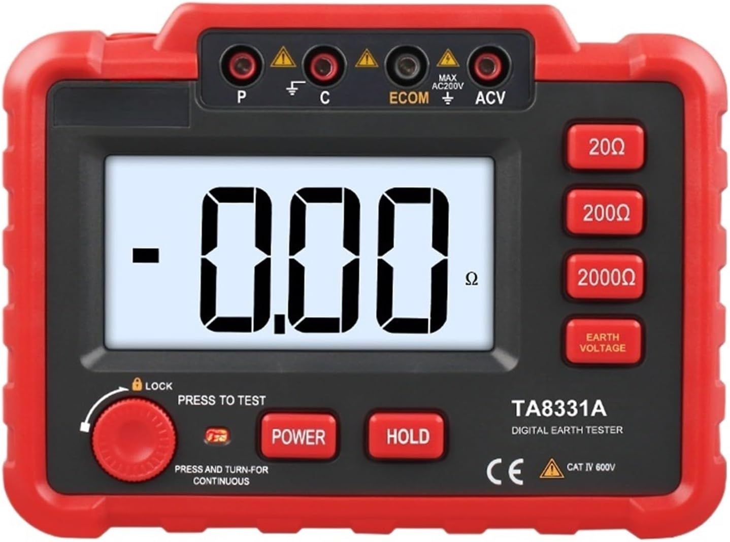 Grounding Resistance Tester TA8331A Grounding Voltage Measurement High-Precision Digital Resistance Shaker