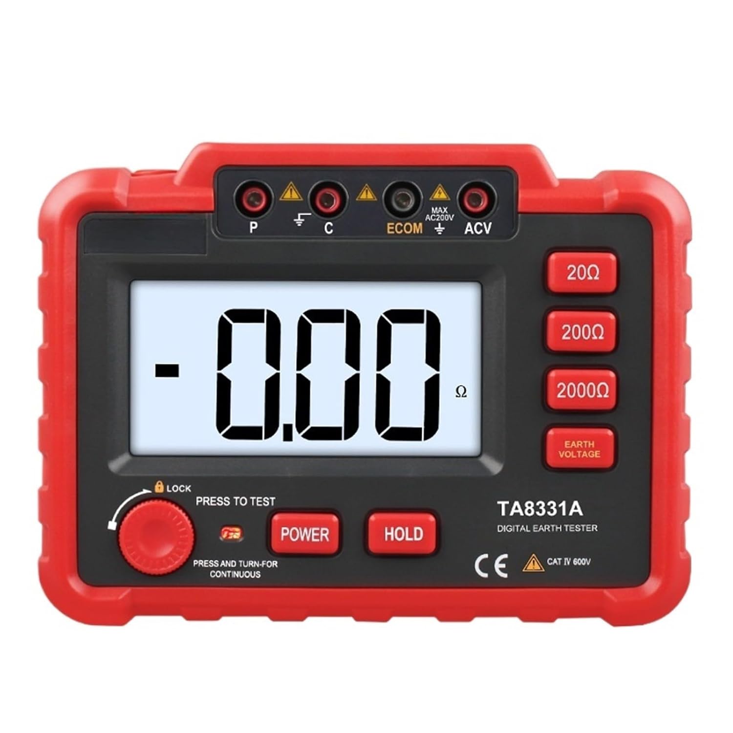 Grounding Resistance Tester TA8331A Grounding Voltage Measurement High-Precision Digital Resistance Shaker