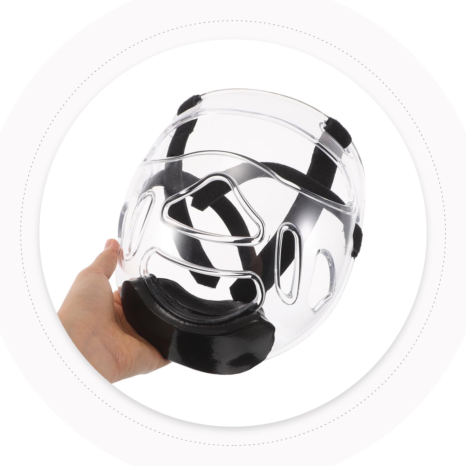 Cabilock Maschera Protettiva Viso Taekwondo 2 Pezzi Protezione Staccabile Casco Protettivo Completo Leggero e Trasparente per Allenamento Karate Kickboxing e Wrestling Adulti e Giovani