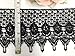 4 Inch, Black Victorian Window Venise Lace Trim, 2 Yard Lot