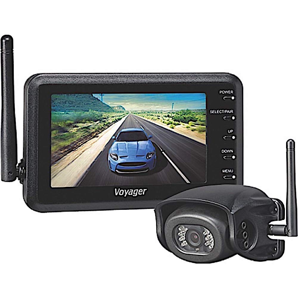 Voyager WVHS43 Digital Wireless Prewire Camera System; Includes 1 WVOM43 Monitor 4.3" and 1 WVH100 wired Camera; Supports up to 4 Additional Wireless Cameras WVCMS130AP