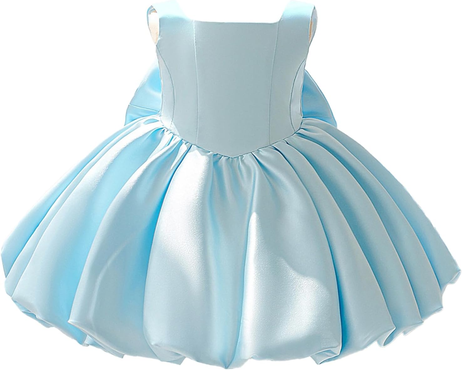 Lejafay Baby Baptism Christening Dress A-line Square Neck